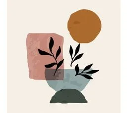 CEANOTHE Tableau Sur Verre Bol Bleu 30x30 Cm Naturel   Beige