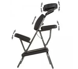 Chaise De Massage Rembourrage Épais Noir + Housse 08_0000477