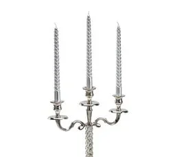 Chandelles X4 argent H. 25 cm  Argenté