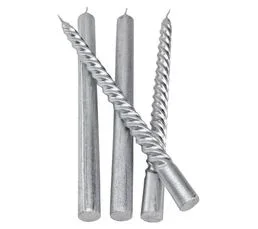 Chandelles X4 argent H. 25 cm  Argenté