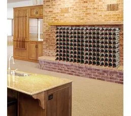 COSTWAY Casier à Vin En Bois, Avec Structure Stable En Bois Massif, Armoire De Rangement