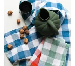 COUCKE Lots De 2 Torchons En Métis Bleu 50x75