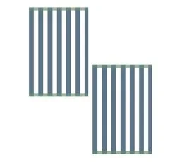 COUCKE Lots De 2 Torchons En Métis Bleu 50x75