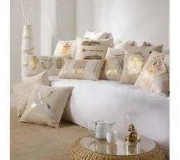 Coussin Déco Déhoussable "cybele" 45x45cm Beige