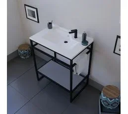 CUISIBANE Meuble Salle De Bain Structura 70 Cm Avec Plan Vasque- Résine - Gris