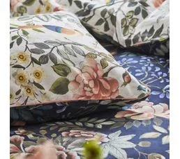 DESIGNERS GUILD Housse De Couette Imprimée En Satin De Coton Bleu 200x200