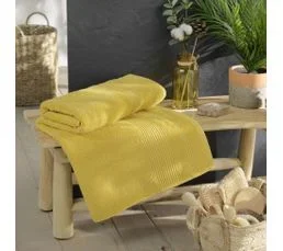 DOUCEUR D'INTERIEUR Drap De Bain Dayta - Eponge Unie 500 G/m² - 90 X 150 Cm - Mimosa