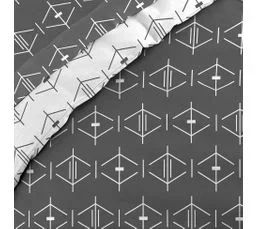 DOUCEUR D'INTERIEUR Housse De Couette 220 X 240 Cm Aris Geometrix Anthracite
