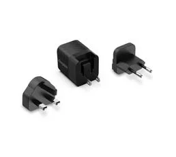 ENERGIZER Chargeur Rapide Usb-a Et Usb-c 38w - Sans Câble - 3 Prises Incluses (eu/us/uk) - Noir