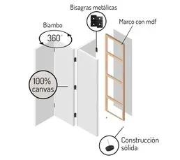 FEEBY Paravent Décoratif Élégance Vin Rouge Pour Intérieur 145 X 180 Cm - 1 Face Déco Noir