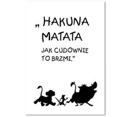 FEEBY Tableau Bois Hakuna Matata 3 80 X 120 Cm Blanc
