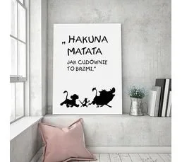 FEEBY Tableau Bois Hakuna Matata 3 80 X 120 Cm Blanc