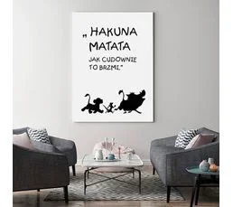 FEEBY Tableau Bois Hakuna Matata 3 80 X 120 Cm Blanc