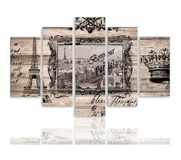 FEEBY Tableau Bonjour Paris 250 X 120 Cm Beige