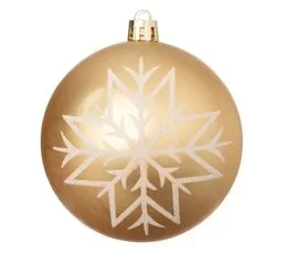 FEERIC LIGHTS AND CHRISTMAS Déco De Sapin Lot De 8 Boules De Noël D 8 Cm - Doré Et Blanc