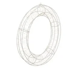 FEERIC LIGHTS AND CHRISTMAS Déco Lumineuse Couronne En Métal Blanc 1440 LED Blanc Chaud D 50 Cm