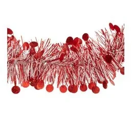 FEERIC LIGHTS AND CHRISTMAS Guirlande De Noël Large 10 Cm Rouge Et Blanc Avec Pastilles Longueur 2 Mètres