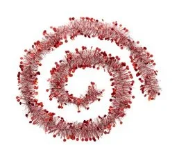 FEERIC LIGHTS AND CHRISTMAS Guirlande De Noël Large 10 Cm Rouge Et Blanc Avec Pastilles Longueur 2 Mètres