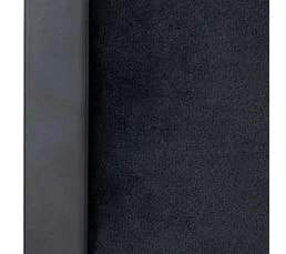 FIVE Chaise Pliante Carrée Effet Velours - Noir