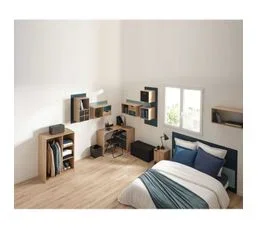 FIVE Lot De 6 Boites De Rangement En Tissu - 31x31x15cm - Bleu Pétrol