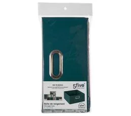 FIVE Lot De 6 Boites De Rangement En Tissu - 31x31x15cm - Bleu Pétrol