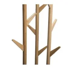 FIVE Porte-manteaux 12 Patères Et Porte-parapluies En Bambou Et Métal H 174 Cm