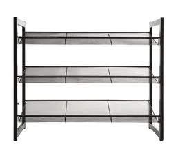 FIVE Range Chaussures 3 Étagères En Métal - Noir