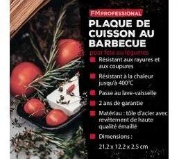 FM PROFESSIONAL Lot De 2 Plats De Cuisson En Acier Émaillé