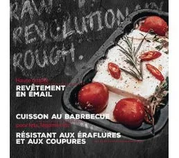 FM PROFESSIONAL Lot De 2 Plats De Cuisson En Acier Émaillé