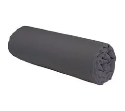 FUTURE HOME Drap Housse En Coton 57 Fils Uni Bonnet 25cm Zinc 90x200cm Coton Unis