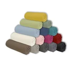 FUTURE HOME Drap Housse En Coton 57 Fils Uni Bonnet 25cm Zinc 90x200cm Coton Unis