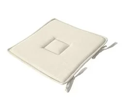 Galette De Chaise Uni Effet Bachette - 40 X 40 Cm - Ecru