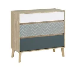 GAMI Commode 3 Tiroirs Larvik - Chêne Blond