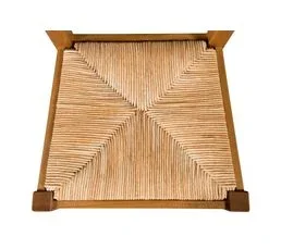 HELLIN Chaises En Bois Assise Paille (lot De 2) - Riga