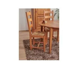 HELLIN Chaises En Bois Assise Paille (lot De 2) - Riga
