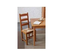 HELLIN Chaises En Bois Assise Paille (lot De 2) - Riga