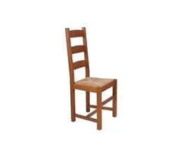 HELLIN Chaises En Bois Assise Paille (lot De 2) - Riga