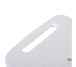 HOMCOM Chaise De Douche Assise Hauteur Réglable Alu Hdpe Blanc