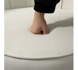 HOMCOM Fauteuil Design Coquillage Pieds Dorés Effilés Velours Blanc Laiteux