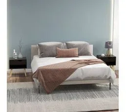 HOMCOM Lot De 2 Tables De Chevet Design Scandinave - Bois - Noir