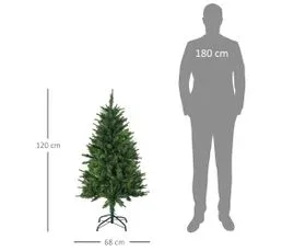HOMCOM Sapin De Noël Artificiel Imitation Nordmann Vert