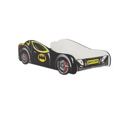 HT MEUBLES Lit Enfant super héros Voiture Batman Noir – Batcar, Batmobile  - 140 x 70 cm sommier inclus