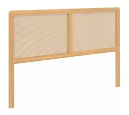 ID MARKET Tête De Lit Sur Pied Edhen 160 Cm Cannage Et Bois