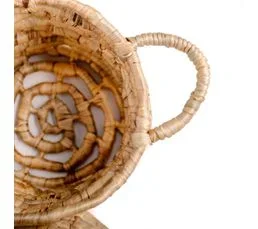 INTEMPORA Set De 3 Paniers Tressés En Jacinthe D'eau - Beige