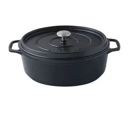 INVICTA Cocotte Ovale En Fonte Émaillée 27cm Noir - 403271