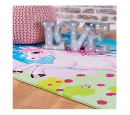 J&KIDS Tapis Multicolore Pour Chambre De Fille Rectangle Juliette Multicolore 160x230