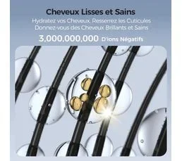 KILISKY Sèche-cheveux,1450w,avec Écran LED,silencieux,4 Températures Et 3 Vitesses，bleu