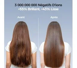 KILISKY Sèche-cheveux,1450w,avec Écran LED,silencieux,4 Températures Et 3 Vitesses，bleu