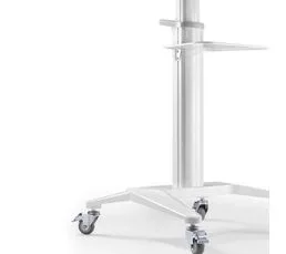 KIMEX Support Mobile Pour Écran Visioconférence 37''-70'' Hauteur 125-160cm Blanc