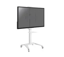 KIMEX Support Mobile Pour Écran Visioconférence 37''-70'' Hauteur 125-160cm Blanc